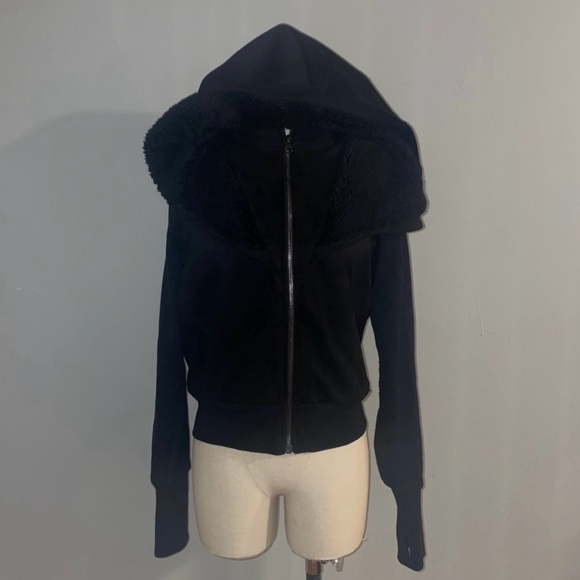 Alo size M women hooded zip-up fleece sweatshirts. - Picture 5 of 5